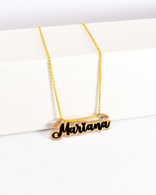 Premium Minimalist Calligraphy Cursive Gold Name Necklace