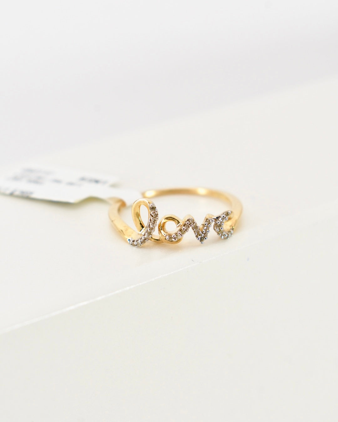 Yellow Gold Diamond Love Band Women's Ring