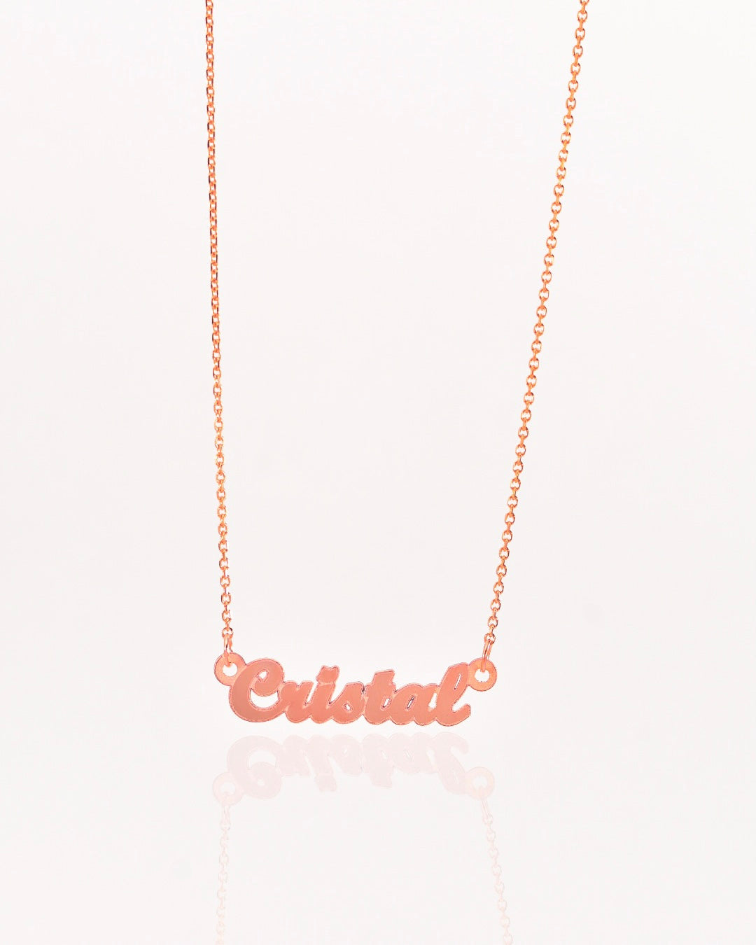 Rose Gold Simple Cursive Mini Name Necklace