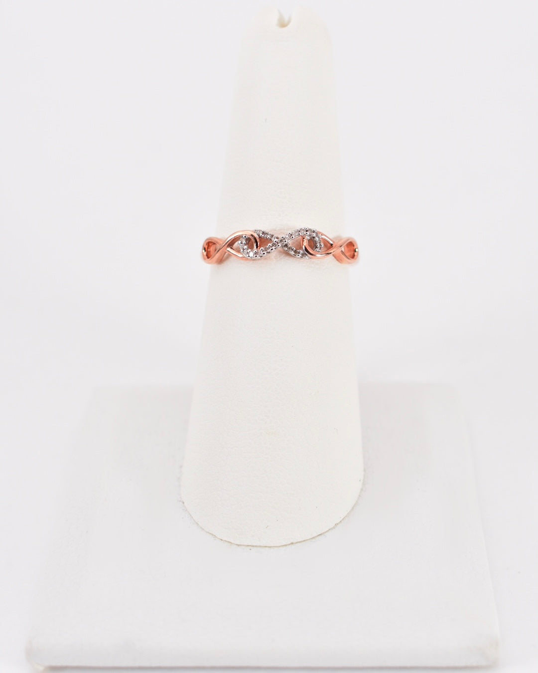 Rose Gold Diamond Tripple Infinity Women's Ring