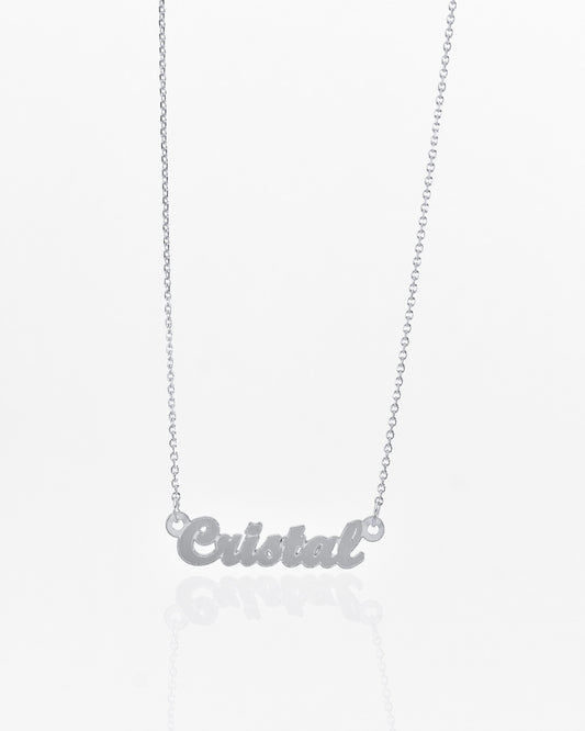 Sterling Silver Simple Cursive Mini Name Necklace