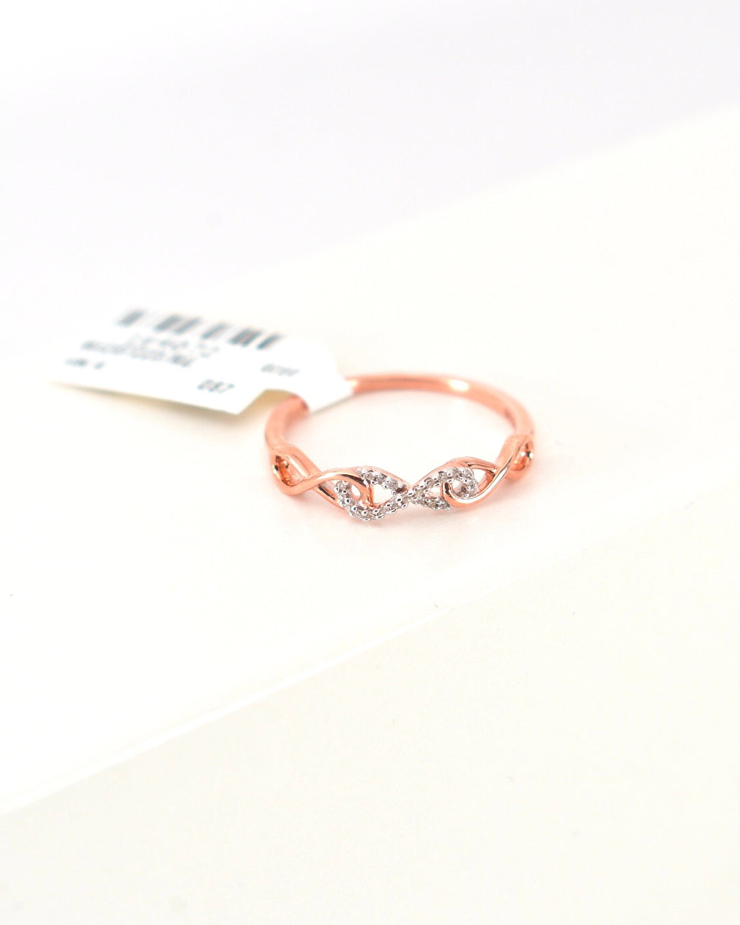 Rose Gold Diamond Tripple Infinity Women's Ring