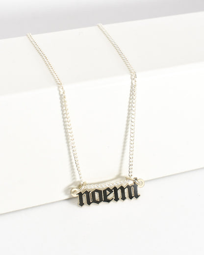 Mini Old English Name Necklace ( GOLD -or- SILVER)