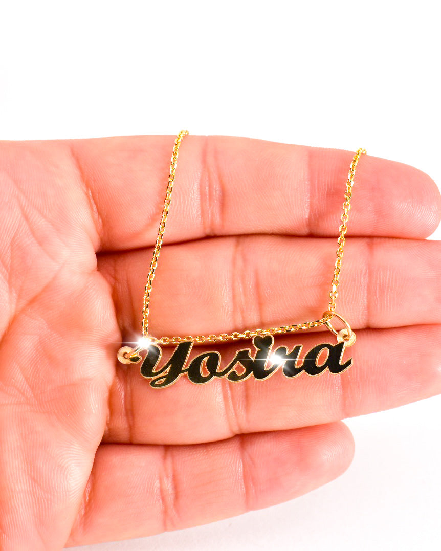 Simple Cursive Name Necklace (Gold or Sterling Silver)