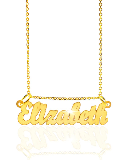 Script Cursive Simple Gold Name Necklace