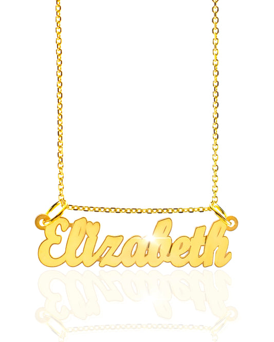 Script Cursive Simple Gold Name Necklace