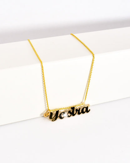 Simple Cursive Name Necklace (Gold or Sterling Silver)
