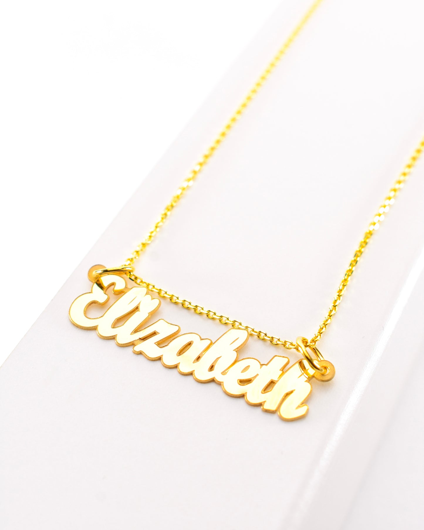 Script Cursive Simple Gold Name Necklace